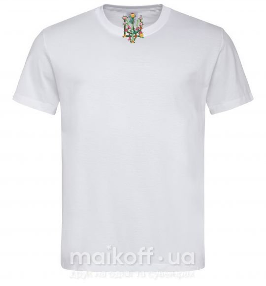 Чоловіча футболка Цветочный герб XL Білий фото