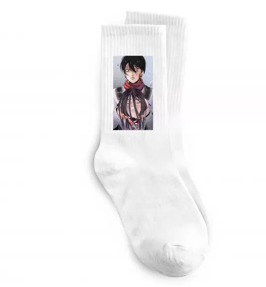 Шкарпетки Атака титанів арт Білий фото