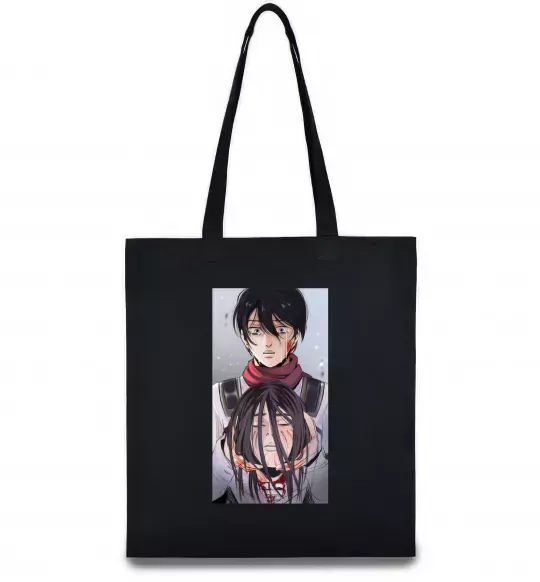 Эко-сумка Атака титанів арт Черный фото