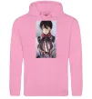 Чоловіча толстовка (худі) Атака титанів арт Рожевий фото
