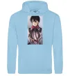 Чоловіча толстовка (худі) Атака титанів арт Блакитний фото