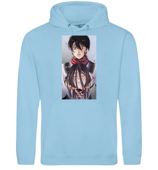 Жіноча толстовка (худі) Атака титанів арт Блакитний фото