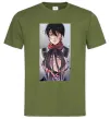 Чоловіча футболка Атака титанів арт Оливковий Чоловіча футболка Атака титанів арт Оливковий фото