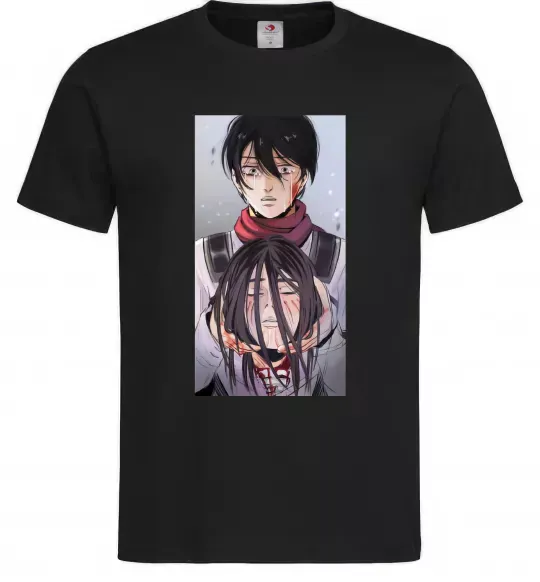 Чоловіча футболка Атака титанів арт Чорний фото