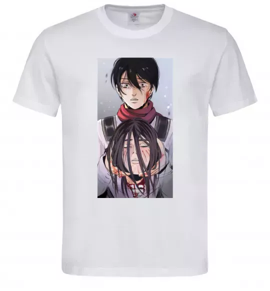 Чоловіча футболка Атака титанів арт Білий фото
