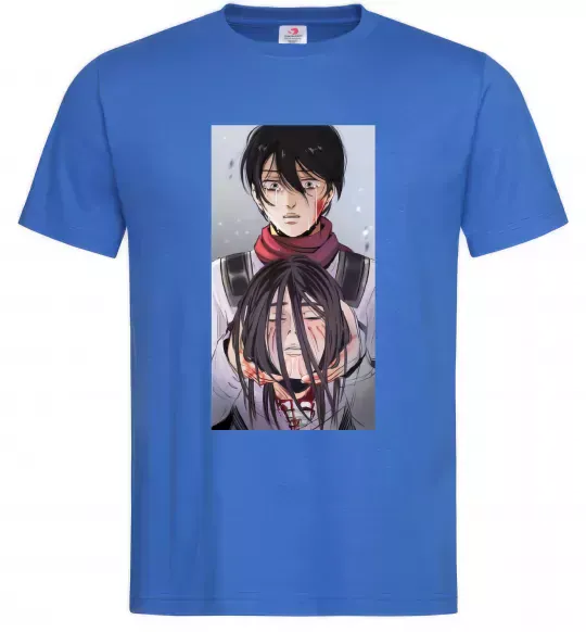 Чоловіча футболка Атака титанів арт Яскраво-синій фото