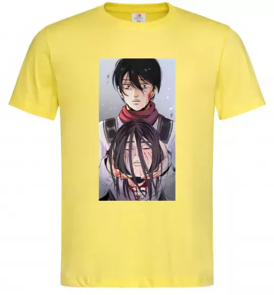 Чоловіча футболка Атака титанів арт Лимонний фото