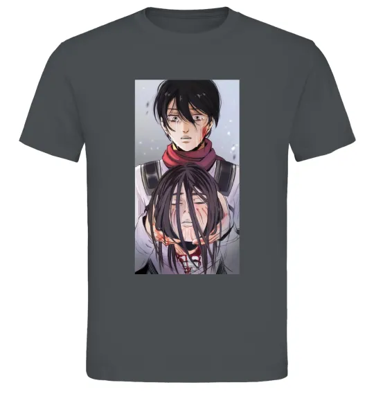 Чоловіча футболка Атака титанів арт Графіт фото