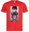 Чоловіча футболка Атака титанів арт Червоний Чоловіча футболка Атака титанів арт Червоний фото
