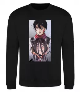 Світшот Атака титанів арт Чорний фото