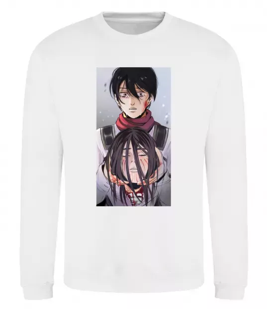 Свитшот Атака титанів арт Белый фото