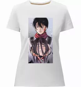 Женская премиум футболка Eren Yaeger Атака титанов Белый фото