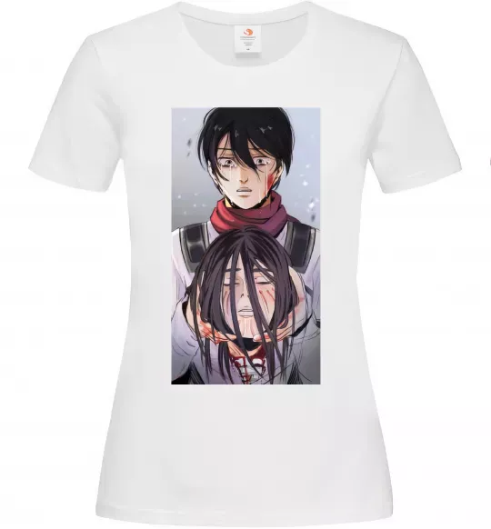 Жіноча футболка Атака титанів арт Білий фото