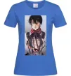 Жіноча футболка Атака титанів арт Яскраво-синій фото