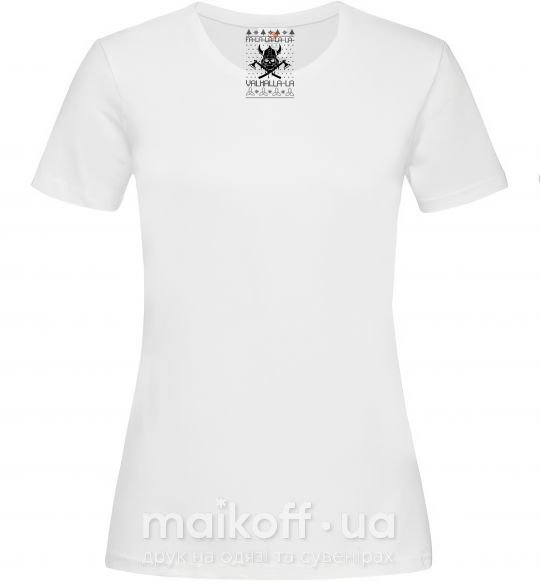 Женская футболка Valhalla la viking Белый фото