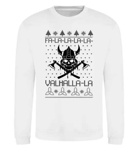 Свитшот Valhalla la viking Белый фото