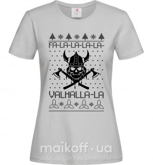Жіноча футболка Valhalla la viking Сірий фото