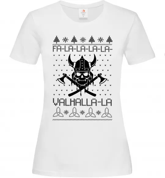 Жіноча футболка Valhalla la viking Білий фото