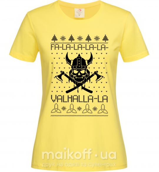 Жіноча футболка Valhalla la viking Лимонний фото