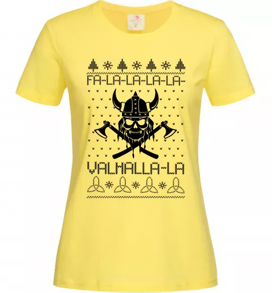 Жіноча футболка Valhalla la viking Лимонний фото