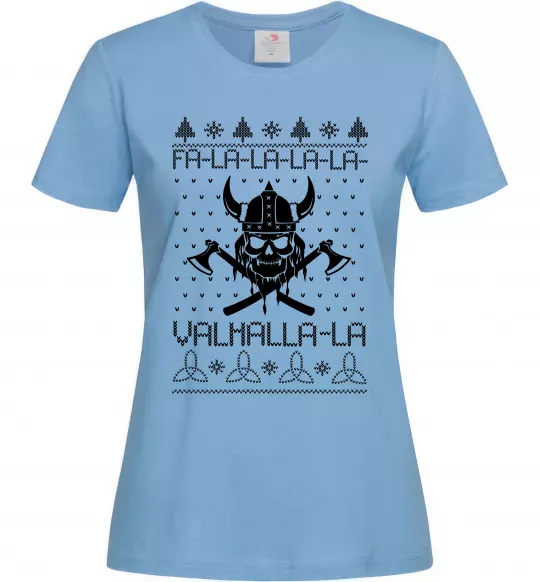 Жіноча футболка Valhalla la viking Блакитний фото