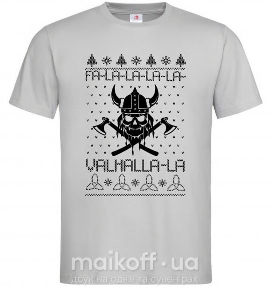 Чоловіча футболка Valhalla la viking Сірий фото