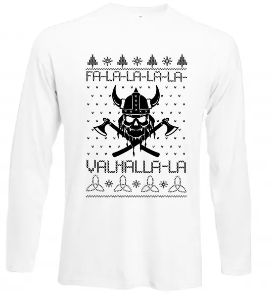 Лонгслив Valhalla la viking Белый фото