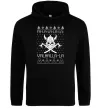 Мужская толстовка (худи) Valhalla la viking Черный фото