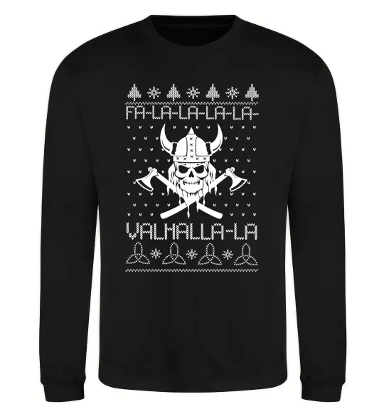 Свитшот Valhalla la viking Черный фото