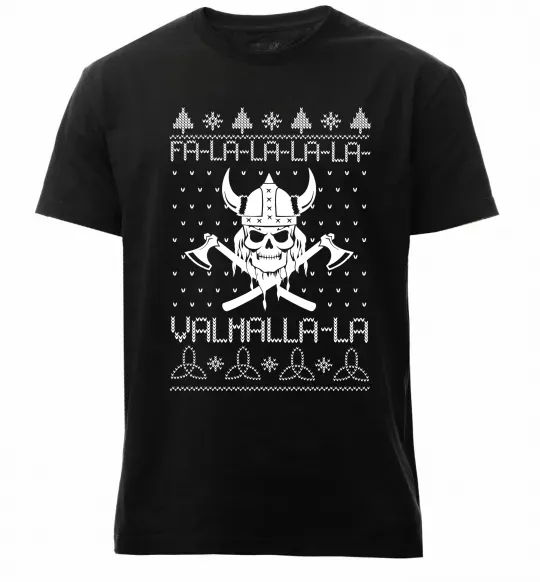 Чоловіча преміум футболка Valhalla la viking Чорний фото