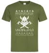 Мужская футболка Valhalla la viking Оливковый фото