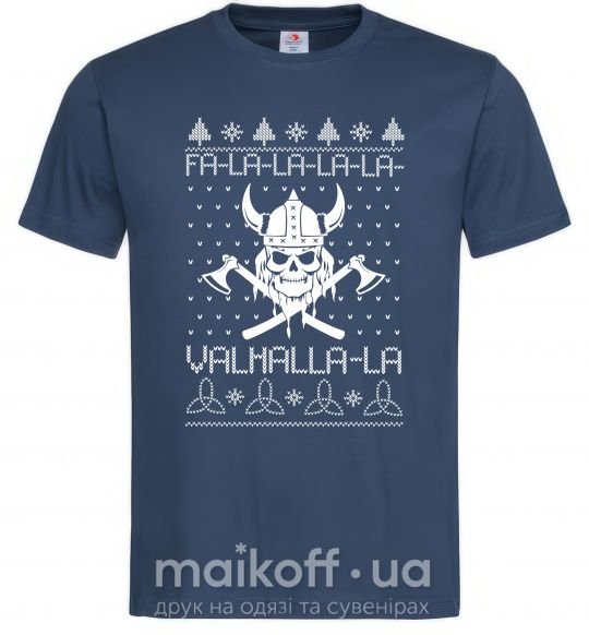Чоловіча футболка Valhalla la viking Темно-синій фото