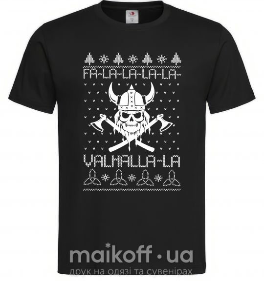 Чоловіча футболка Valhalla la viking Чорний фото