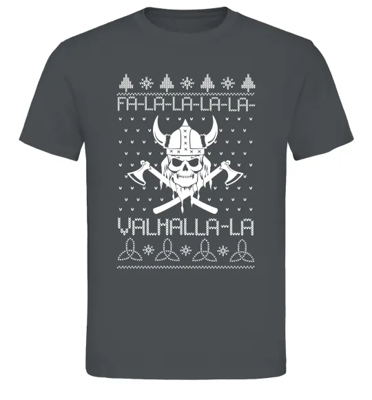Мужская футболка Valhalla la viking Графит фото