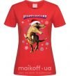 Женская футболка Шампанозавр Красный фото