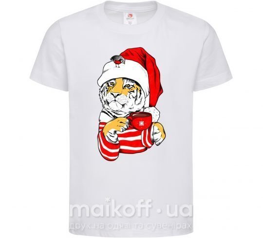 Детская футболка Тигр новый год цуи Белый фото