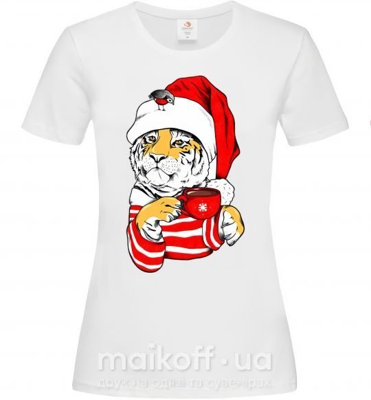 Жіноча футболка Тигр новый год цуи Білий фото
