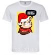 Мужская футболка Merry meow Белый фото