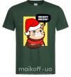 Мужская футболка Merry meow Темно-зеленый фото