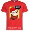 Мужская футболка Merry meow Красный фото