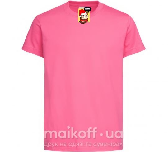 Детская футболка Merry meow Ярко-розовый фото