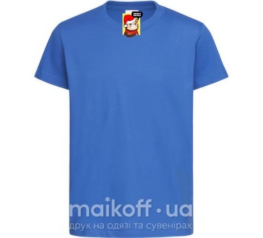 Детская футболка Merry meow Ярко-синий фото