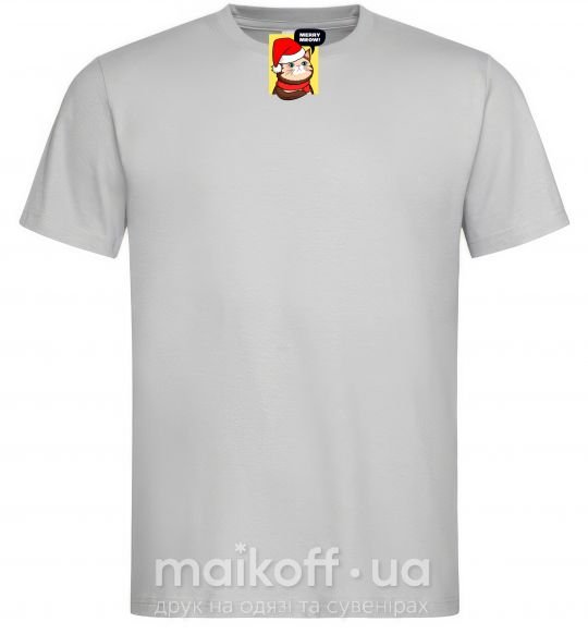 Чоловіча футболка Merry meow Сірий фото