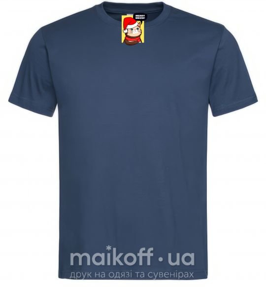 Чоловіча футболка Merry meow Темно-синій фото