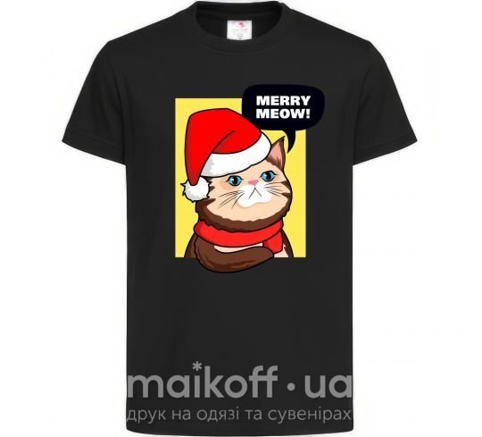 Детская футболка Merry meow Черный фото
