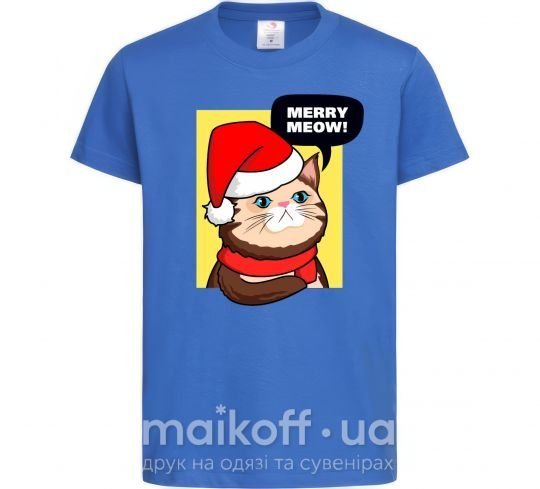 Дитяча футболка Merry meow Яскраво-синій фото