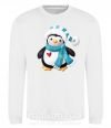 Світшот Пингвин в шарфе Білий фото