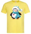 Чоловіча футболка Пінгвін в шарфі Лимонний фото