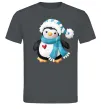 Чоловіча футболка Пінгвін в шарфі Графіт фото