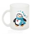 Чашка скляна Пингвин в шарфе Фроузен фото